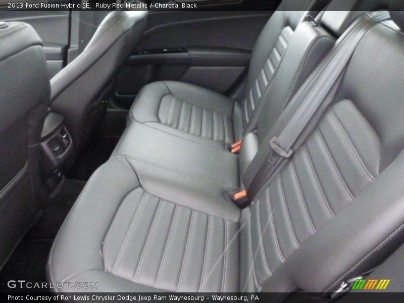 Ruby Red Metallic / Charcoal Black 2013 Ford Fusion Hybrid SE