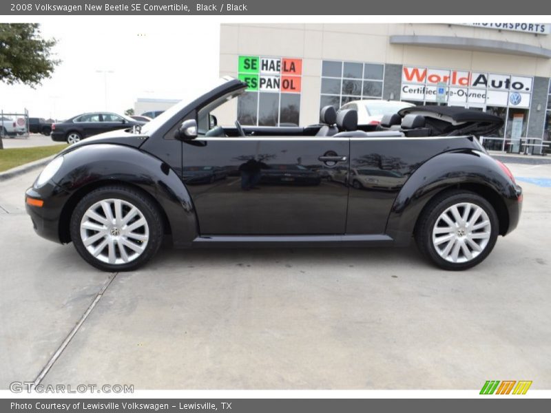 Black / Black 2008 Volkswagen New Beetle SE Convertible