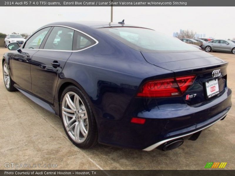 Estoril Blue Crystal / Lunar Silver Valcona Leather w/Honeycomb Stitching 2014 Audi RS 7 4.0 TFSI quattro