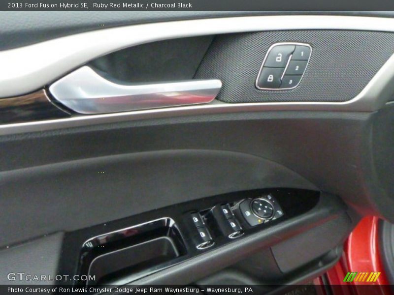 Ruby Red Metallic / Charcoal Black 2013 Ford Fusion Hybrid SE