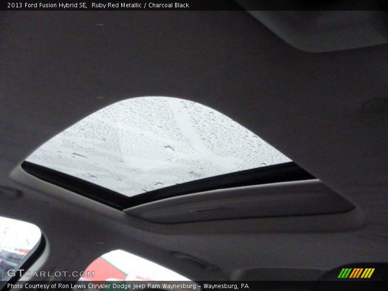 Ruby Red Metallic / Charcoal Black 2013 Ford Fusion Hybrid SE