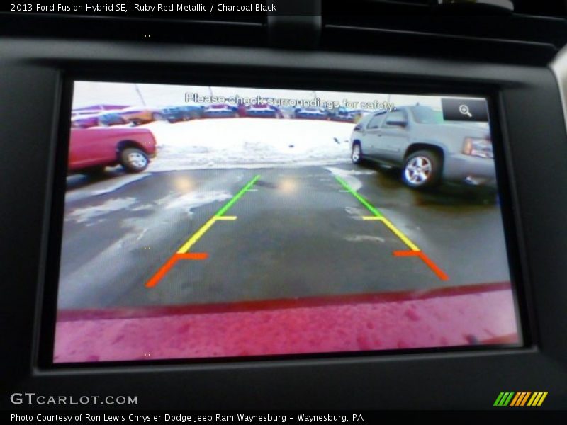 Ruby Red Metallic / Charcoal Black 2013 Ford Fusion Hybrid SE
