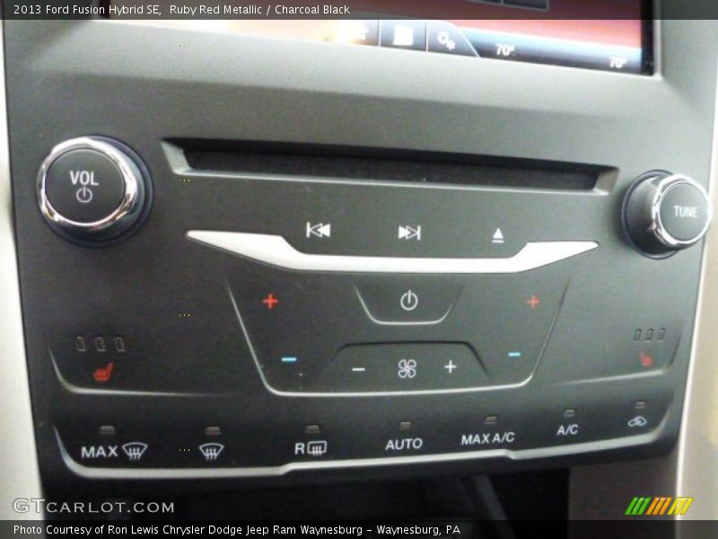 Ruby Red Metallic / Charcoal Black 2013 Ford Fusion Hybrid SE