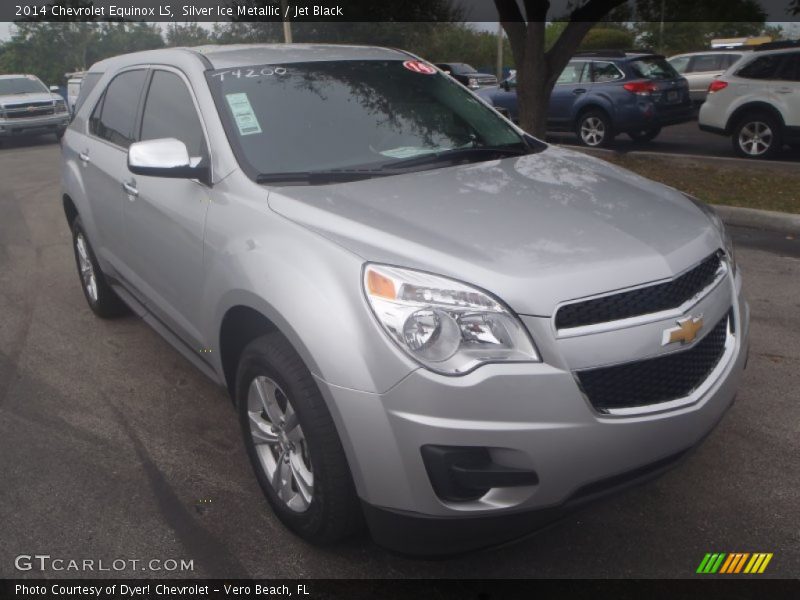 Silver Ice Metallic / Jet Black 2014 Chevrolet Equinox LS