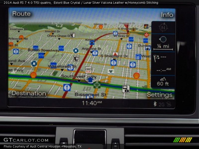 Navigation of 2014 RS 7 4.0 TFSI quattro
