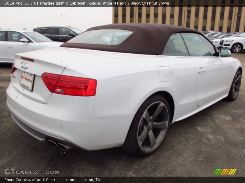 Glacier White Metallic / Black/Chestnut Brown 2014 Audi S5 3.0T Prestige quattro Cabriolet