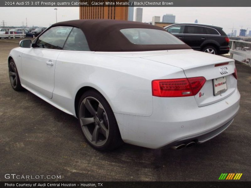 Glacier White Metallic / Black/Chestnut Brown 2014 Audi S5 3.0T Prestige quattro Cabriolet