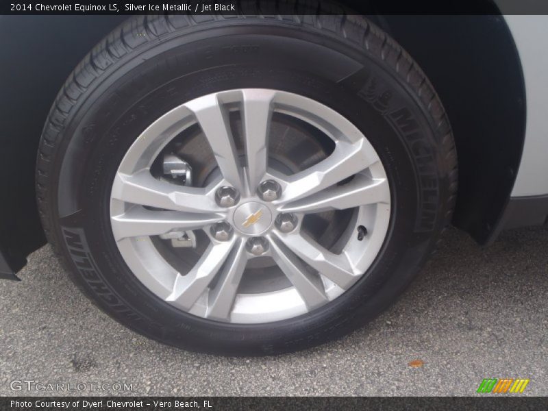 Silver Ice Metallic / Jet Black 2014 Chevrolet Equinox LS