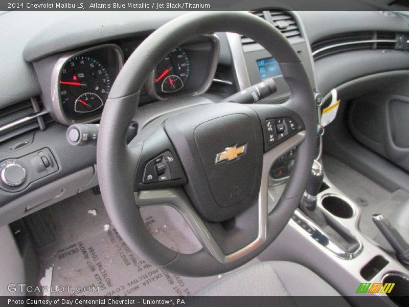 Atlantis Blue Metallic / Jet Black/Titanium 2014 Chevrolet Malibu LS