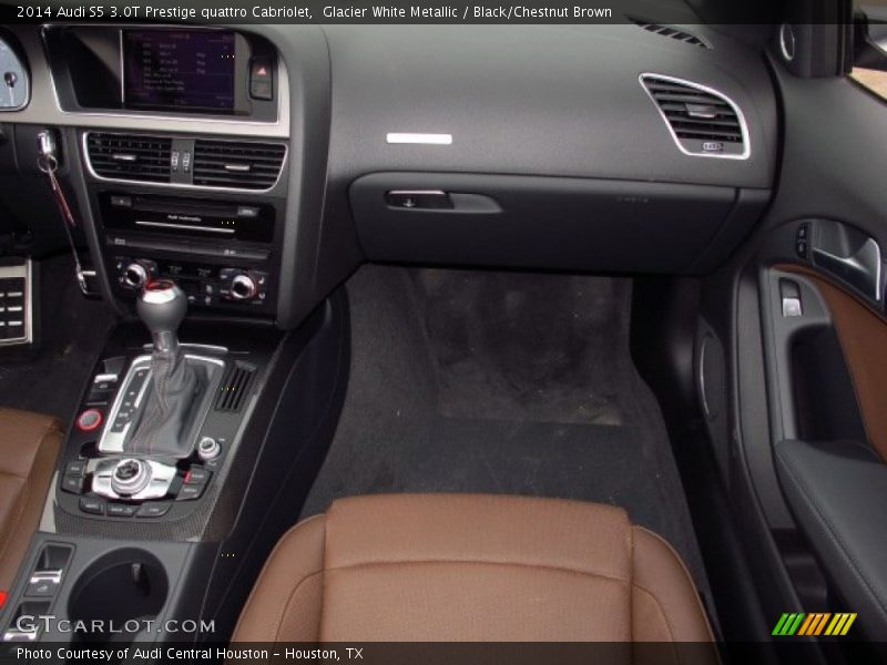 Glacier White Metallic / Black/Chestnut Brown 2014 Audi S5 3.0T Prestige quattro Cabriolet