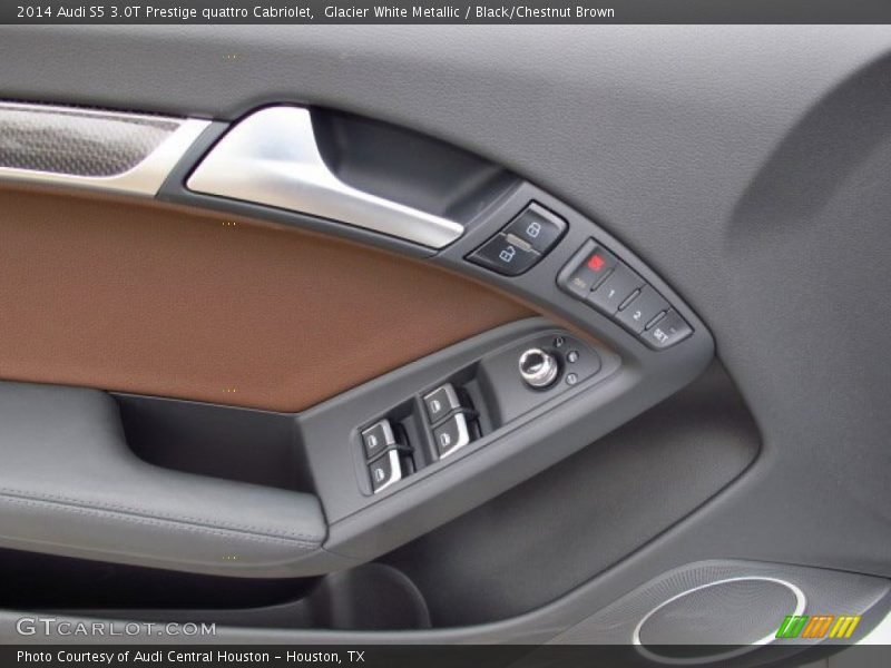 Glacier White Metallic / Black/Chestnut Brown 2014 Audi S5 3.0T Prestige quattro Cabriolet