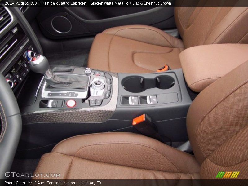 Glacier White Metallic / Black/Chestnut Brown 2014 Audi S5 3.0T Prestige quattro Cabriolet