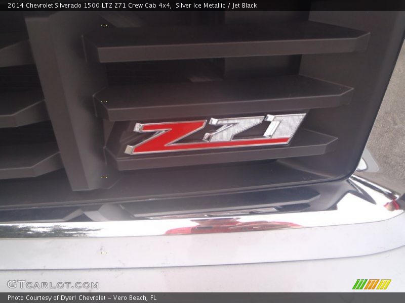 Silver Ice Metallic / Jet Black 2014 Chevrolet Silverado 1500 LTZ Z71 Crew Cab 4x4