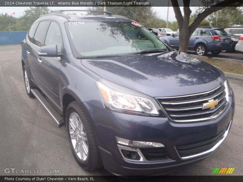 Atlantis Blue Metallic / Dark Titanium/Light Titanium 2014 Chevrolet Traverse LT