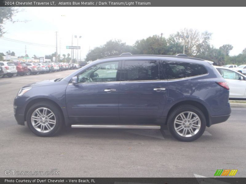 Atlantis Blue Metallic / Dark Titanium/Light Titanium 2014 Chevrolet Traverse LT