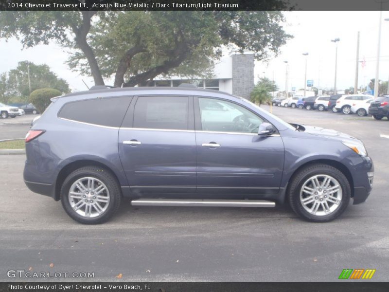 Atlantis Blue Metallic / Dark Titanium/Light Titanium 2014 Chevrolet Traverse LT