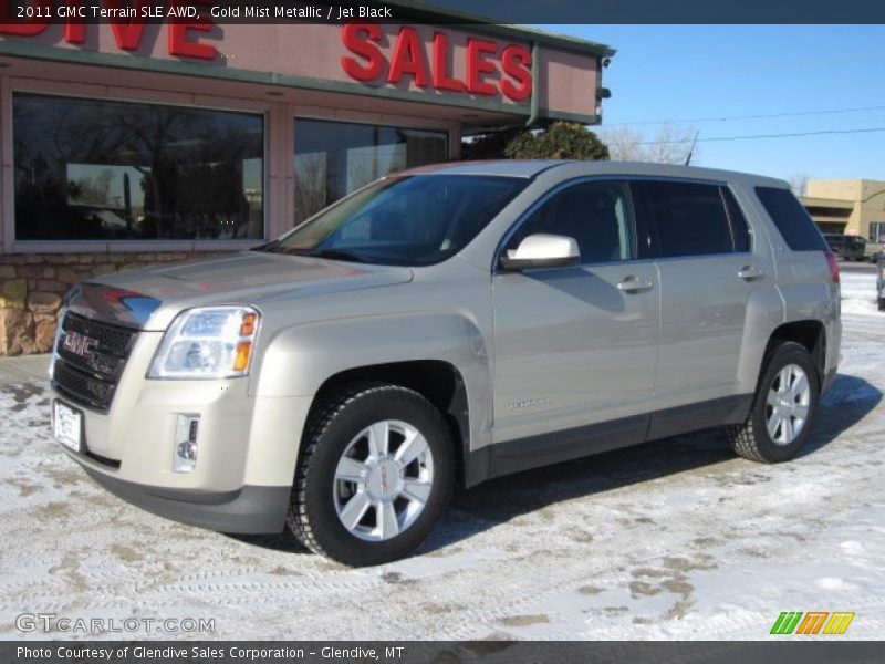 Gold Mist Metallic / Jet Black 2011 GMC Terrain SLE AWD