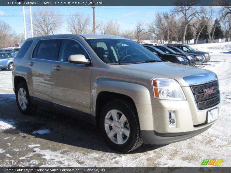 Gold Mist Metallic / Jet Black 2011 GMC Terrain SLE AWD