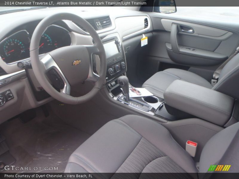Atlantis Blue Metallic / Dark Titanium/Light Titanium 2014 Chevrolet Traverse LT