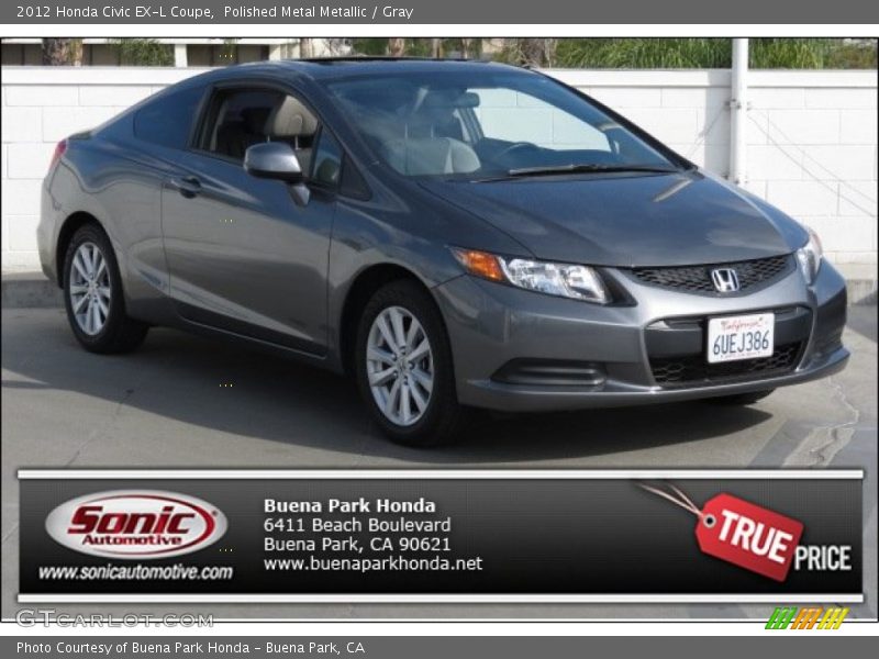 Polished Metal Metallic / Gray 2012 Honda Civic EX-L Coupe
