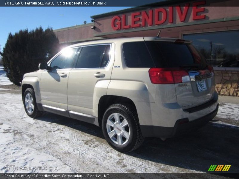 Gold Mist Metallic / Jet Black 2011 GMC Terrain SLE AWD