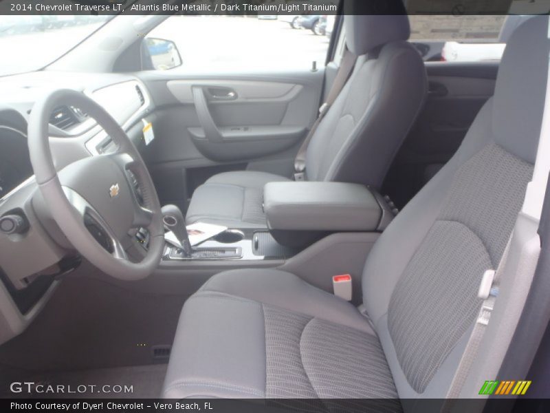 Atlantis Blue Metallic / Dark Titanium/Light Titanium 2014 Chevrolet Traverse LT