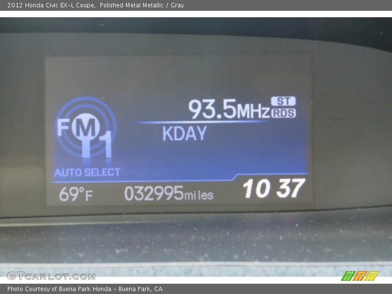 Polished Metal Metallic / Gray 2012 Honda Civic EX-L Coupe