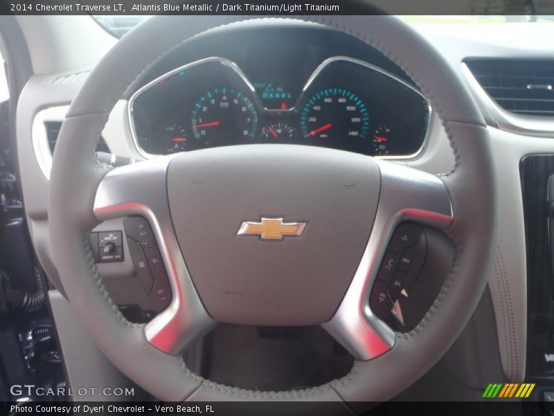 Atlantis Blue Metallic / Dark Titanium/Light Titanium 2014 Chevrolet Traverse LT