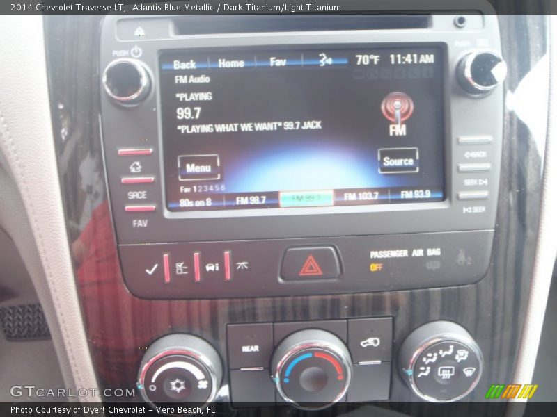 Atlantis Blue Metallic / Dark Titanium/Light Titanium 2014 Chevrolet Traverse LT