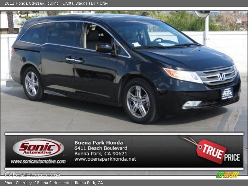 Crystal Black Pearl / Gray 2012 Honda Odyssey Touring