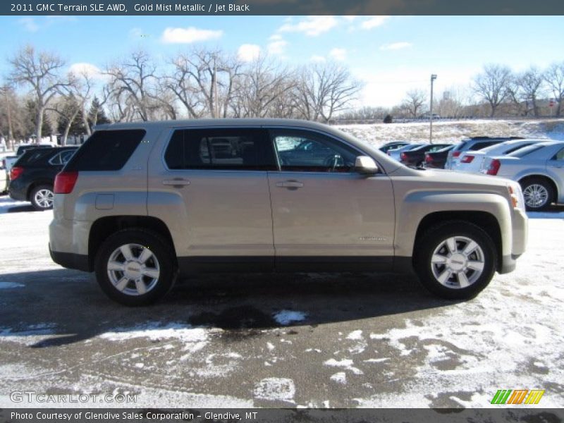Gold Mist Metallic / Jet Black 2011 GMC Terrain SLE AWD
