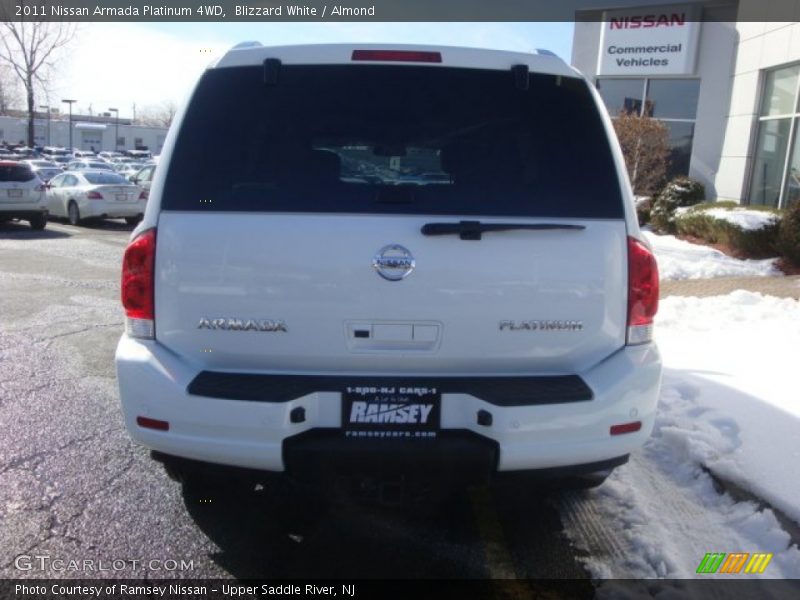 Blizzard White / Almond 2011 Nissan Armada Platinum 4WD