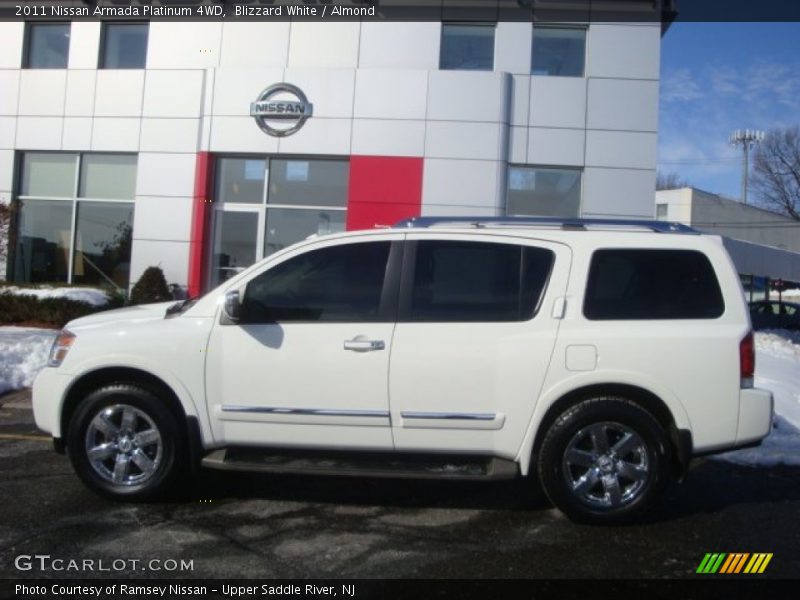 Blizzard White / Almond 2011 Nissan Armada Platinum 4WD