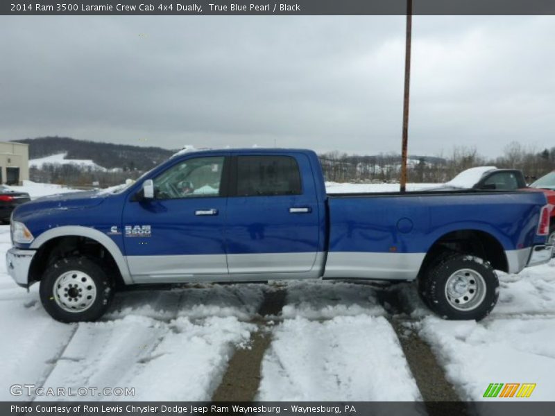  2014 3500 Laramie Crew Cab 4x4 Dually True Blue Pearl