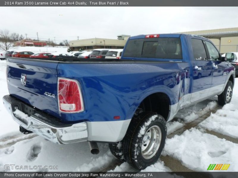 True Blue Pearl / Black 2014 Ram 3500 Laramie Crew Cab 4x4 Dually
