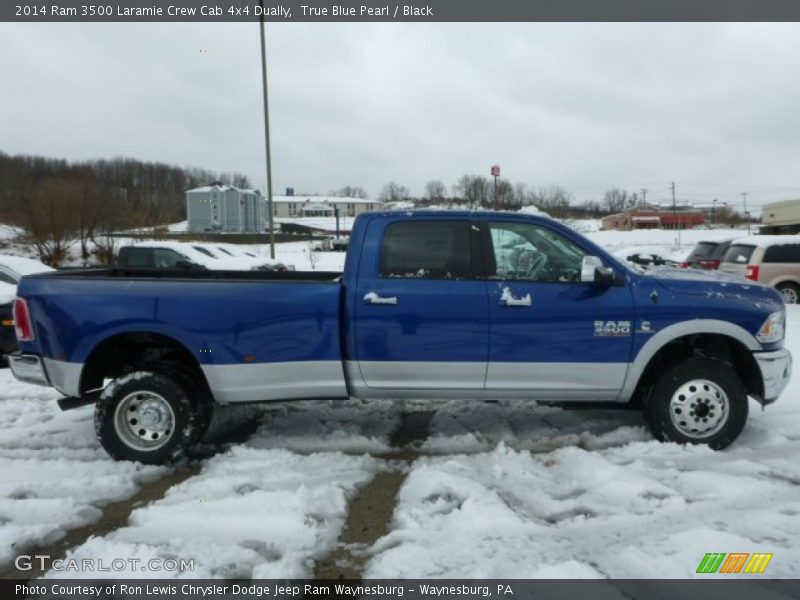 True Blue Pearl / Black 2014 Ram 3500 Laramie Crew Cab 4x4 Dually