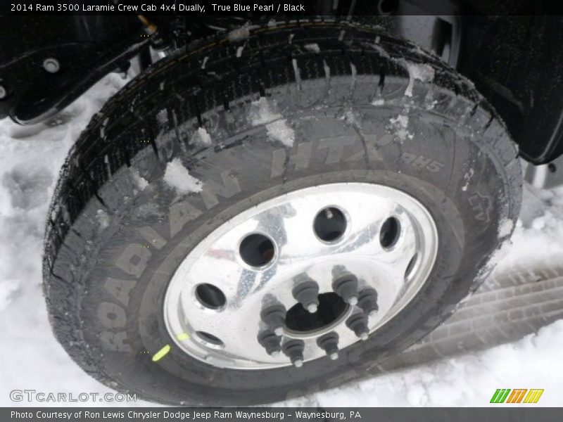 True Blue Pearl / Black 2014 Ram 3500 Laramie Crew Cab 4x4 Dually