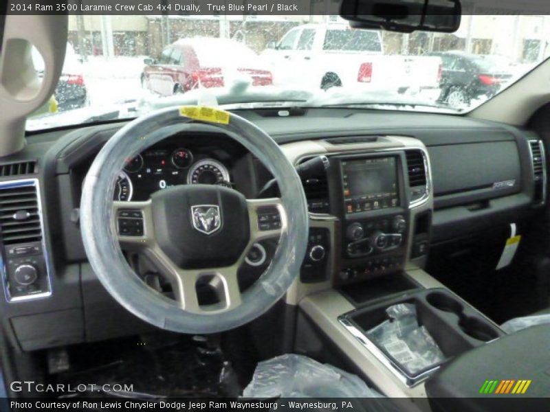 True Blue Pearl / Black 2014 Ram 3500 Laramie Crew Cab 4x4 Dually