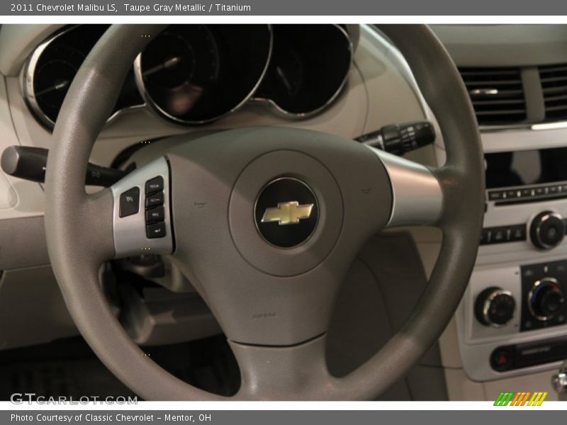 Taupe Gray Metallic / Titanium 2011 Chevrolet Malibu LS
