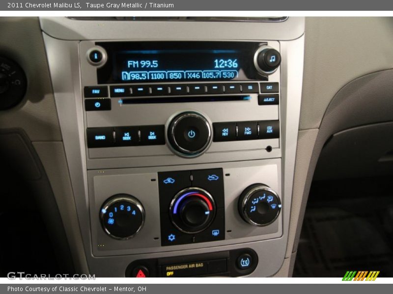 Taupe Gray Metallic / Titanium 2011 Chevrolet Malibu LS