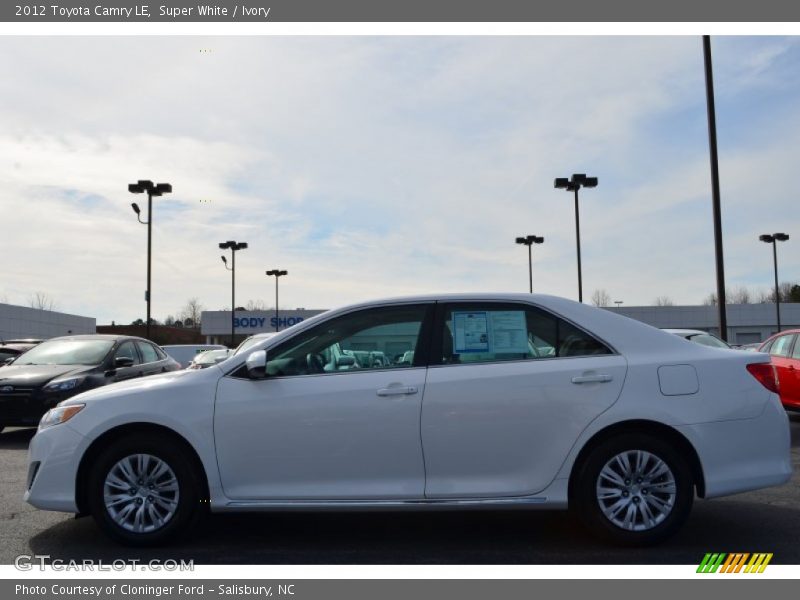 Super White / Ivory 2012 Toyota Camry LE