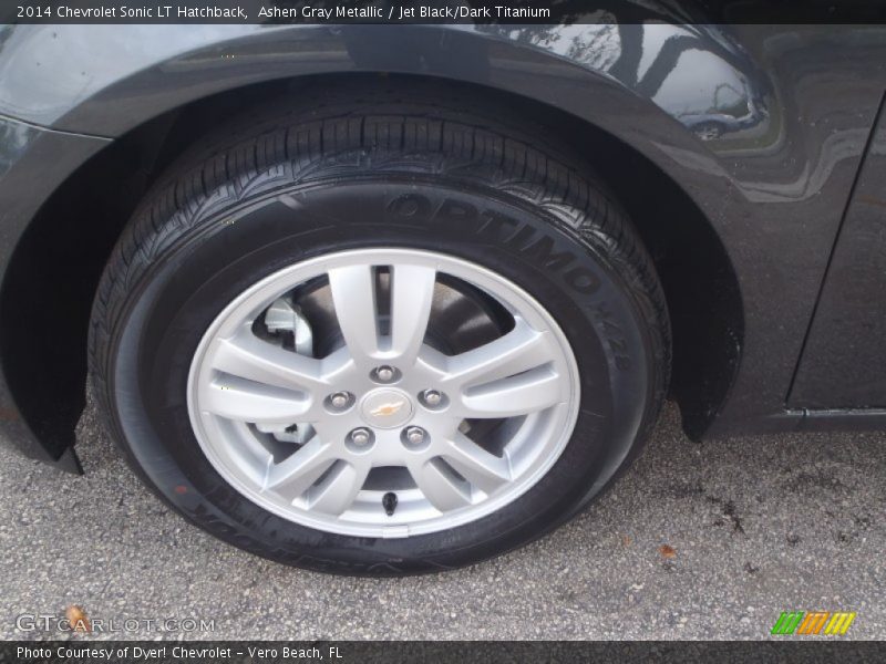 Ashen Gray Metallic / Jet Black/Dark Titanium 2014 Chevrolet Sonic LT Hatchback