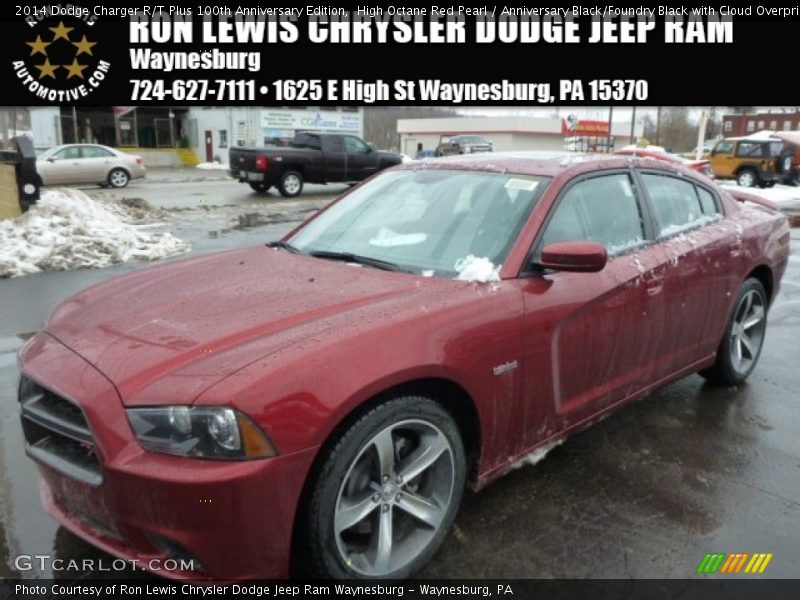 High Octane Red Pearl / Anniversary Black/Foundry Black with Cloud Overprint 2014 Dodge Charger R/T Plus 100th Anniversary Edition