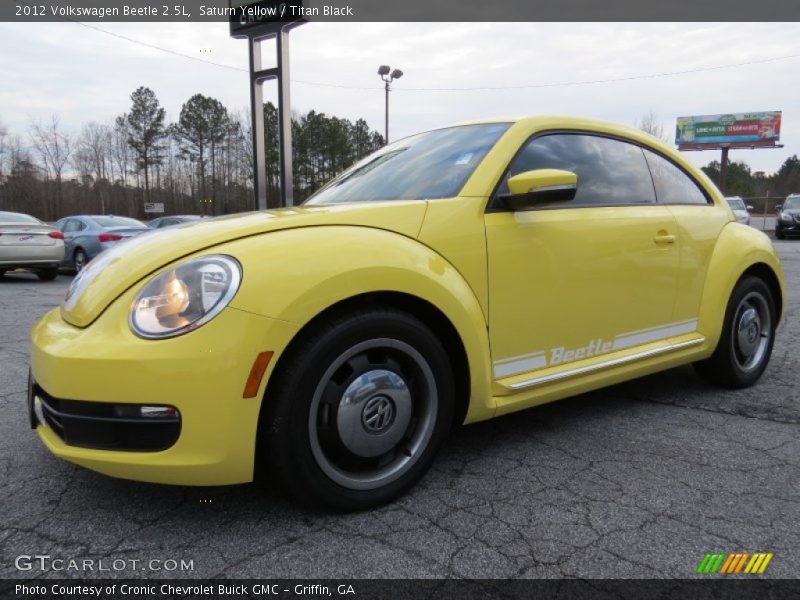 Saturn Yellow / Titan Black 2012 Volkswagen Beetle 2.5L