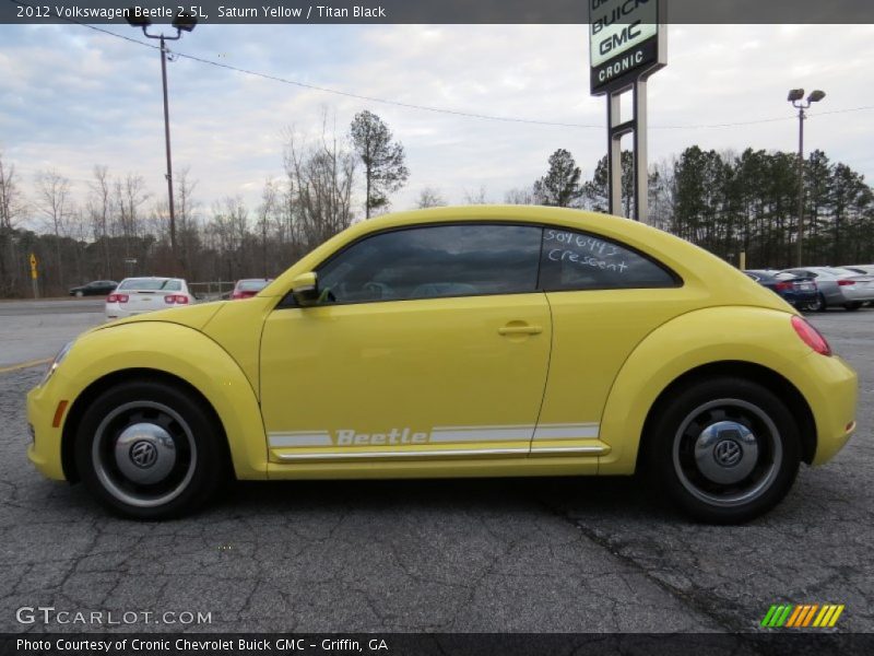 Saturn Yellow / Titan Black 2012 Volkswagen Beetle 2.5L
