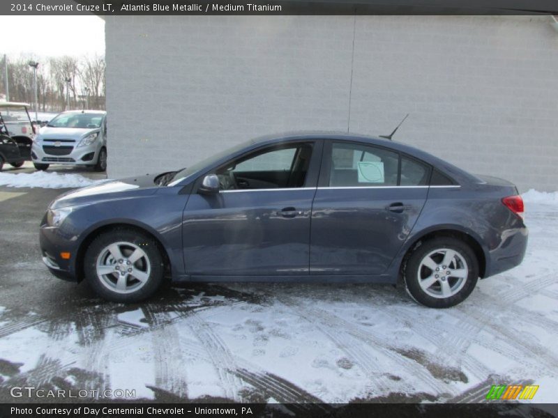 Atlantis Blue Metallic / Medium Titanium 2014 Chevrolet Cruze LT