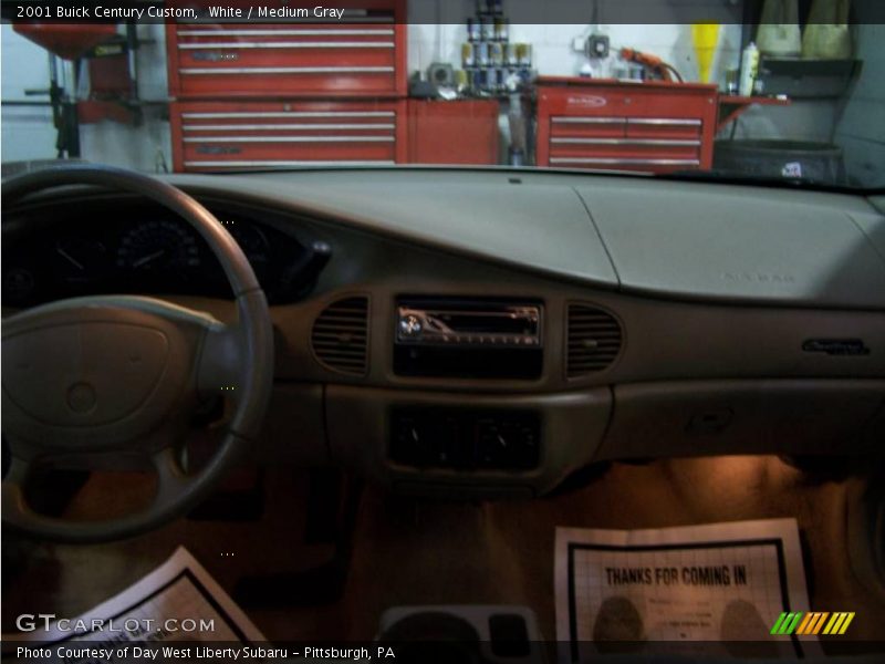 White / Medium Gray 2001 Buick Century Custom