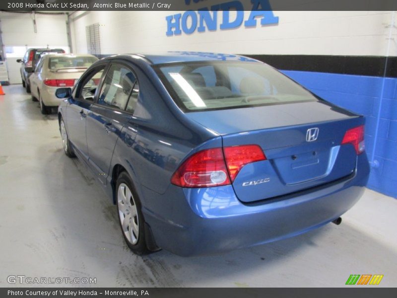 Atomic Blue Metallic / Gray 2008 Honda Civic LX Sedan
