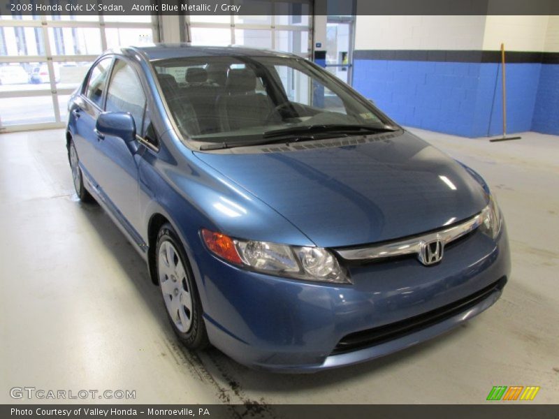 Atomic Blue Metallic / Gray 2008 Honda Civic LX Sedan