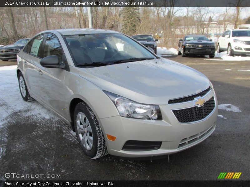Champagne Silver Metallic / Jet Black/Medium Titanium 2014 Chevrolet Cruze LS